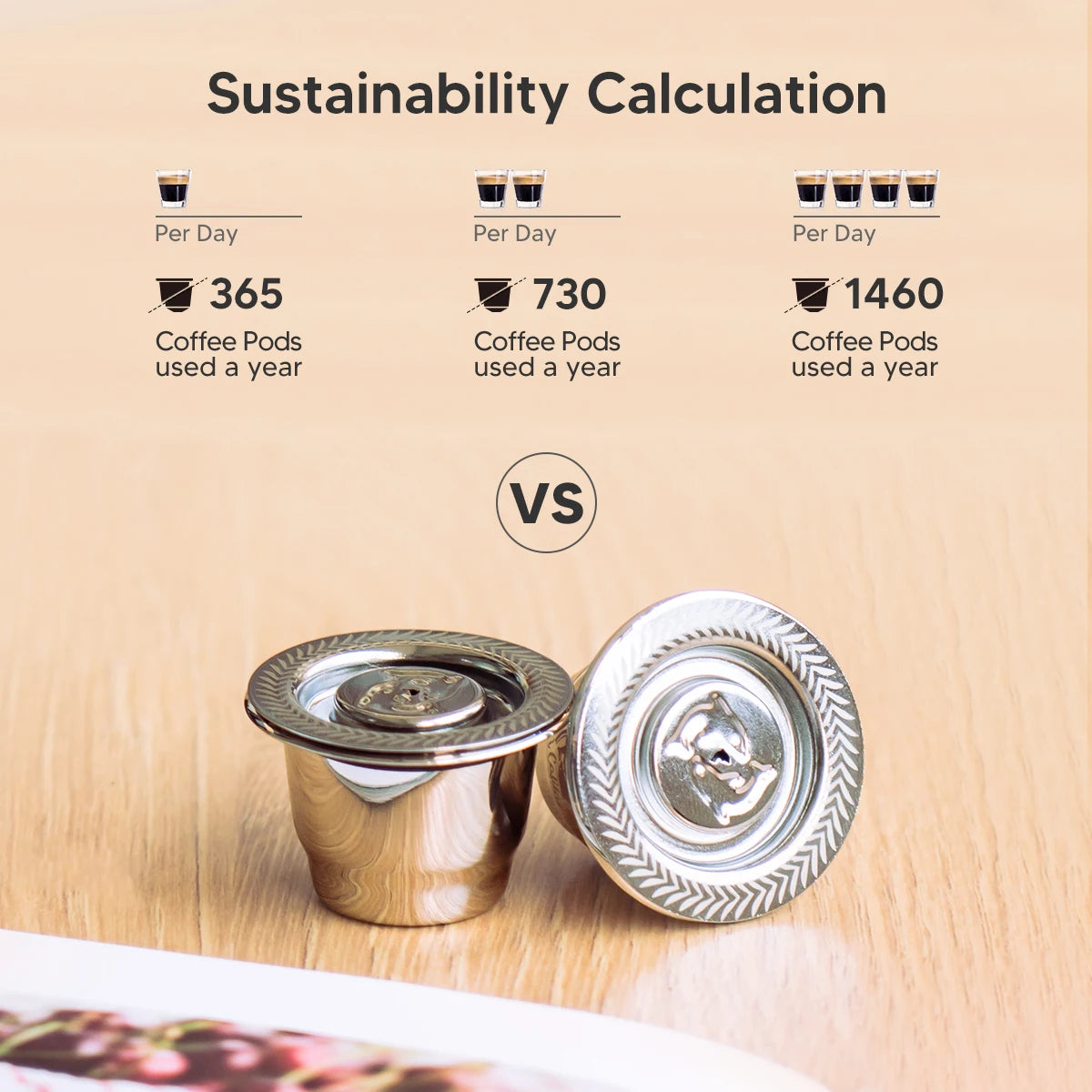 Reusable Stainless Steel Capsules for Nespresso OriginalLine Reusable Coffee Capsules Qst