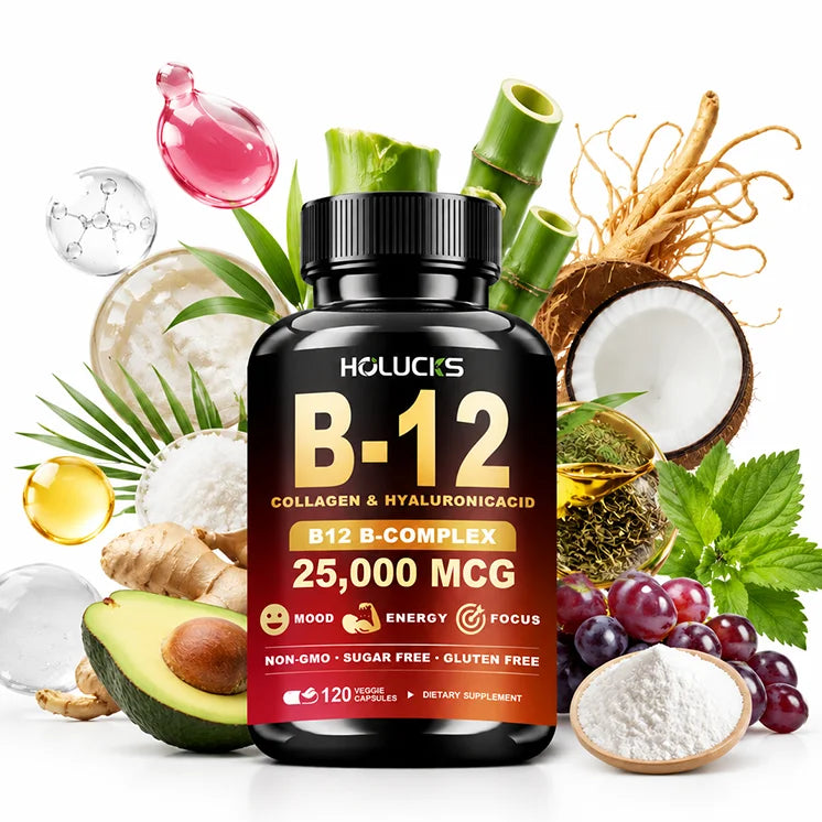Vitamin B12 Capsules with Marine Collagen, MSM & Biotin Vitamin Supplement Qst