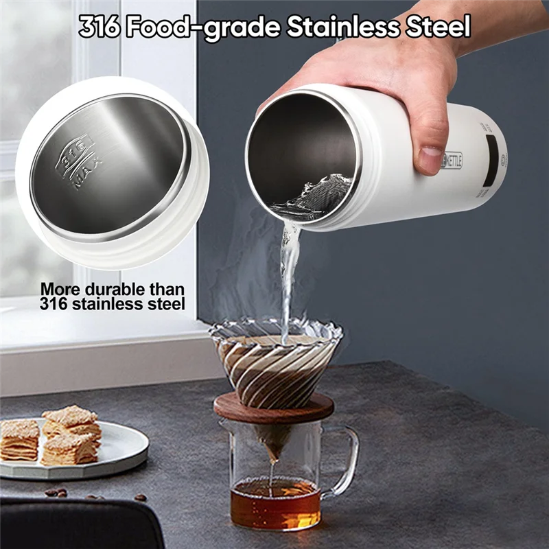 MiLESEEY B15C Portable Electric Kettle 450ml LCD Display Portable Electric Kettle Qst