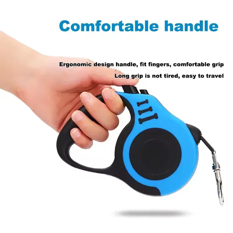 Retractable Nylon Dog Leash 3m 5m | Small to Large Dogs Retractable Dog Leash Qme