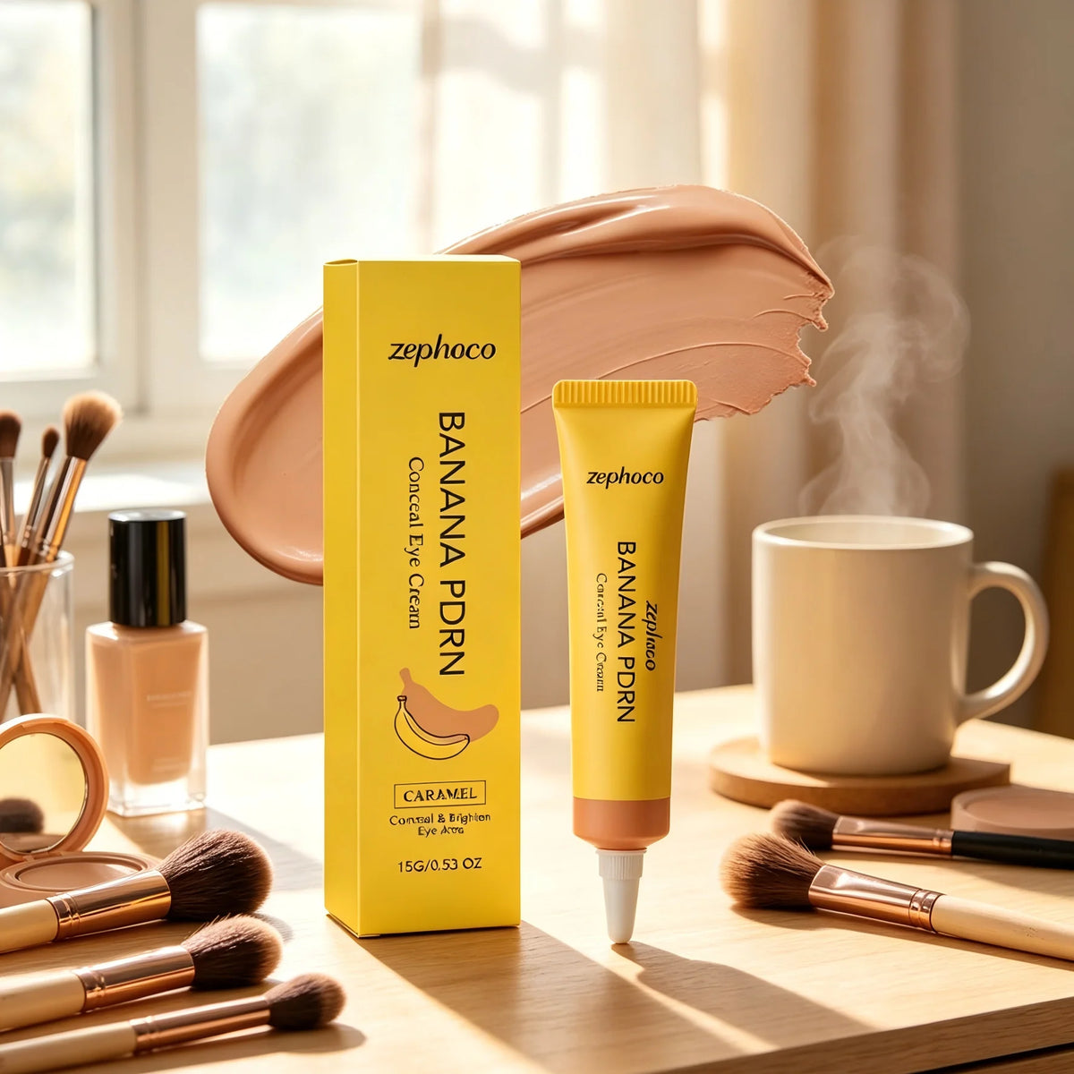 Zephoco Banana PDRN Under-Eye Concealer Cream 15g – All Skin Eye Concealer Cream Qst