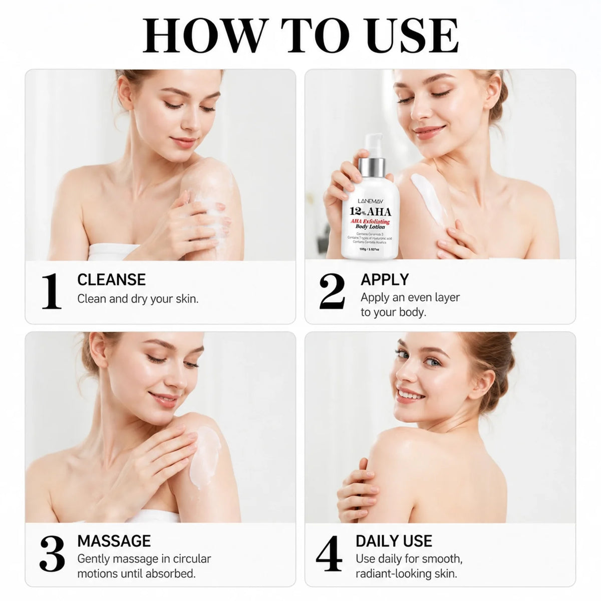 12% AHA Exfoliating Body Lotion – Smooth & Radiant Skin AHA Body Lotion Qst