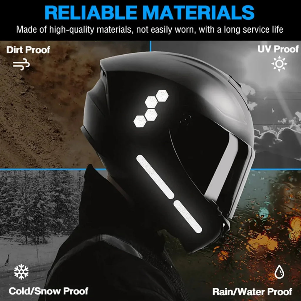 Helmet Reflective Warning Stickers – Night Safety Visibility Decals Reflective Safety Sticker Qme