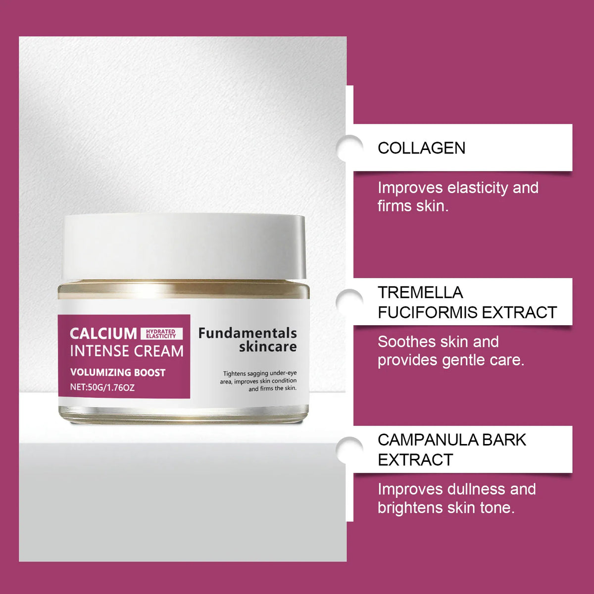 Calcium Intense Firming Cream – Elasticity & Deep Moisturizer Firming Face Cream Qme