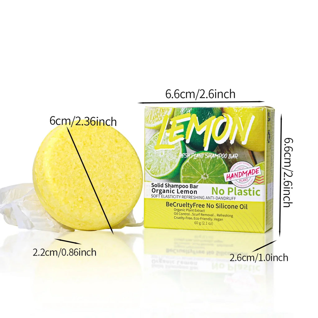 Lemon Essential Oil Handmade Hair Soap – Oil Control & Scalp Hair Washing Soap Qme