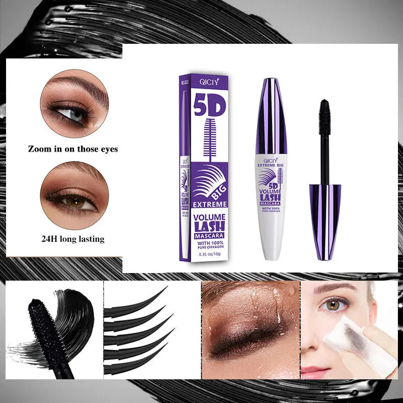 3D Waterproof Black Eyelashes – Halloween & Everyday Makeup False Eyelashes Qme