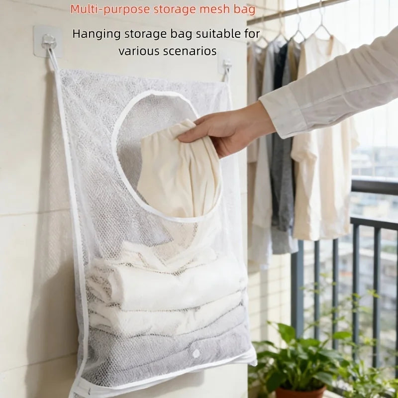 Wall-Mounted Laundry Basket | Hanging Organizer for Bath & Dorm Laundry Basket Qme