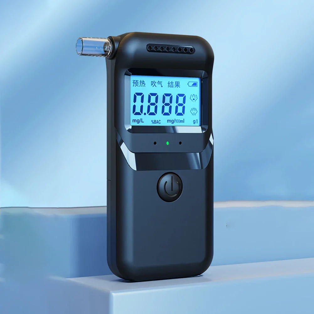 Digital Breathalyzer LCD Display & 5 Mouthpieces | ALLOET Breathalyzer Tester Qme Default Title