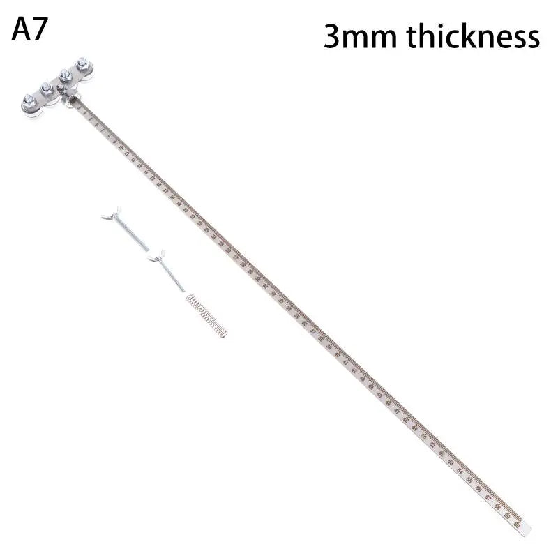 Adjustable Circular Saw Guide Rail Ruler – Stainless Steel Saw Guide Rail Qme A7