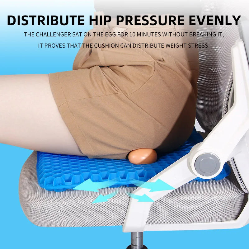 Honeycomb Gel Seat Cushion – Breathable Cooling Summer Support Gel Seat Cushion Qme