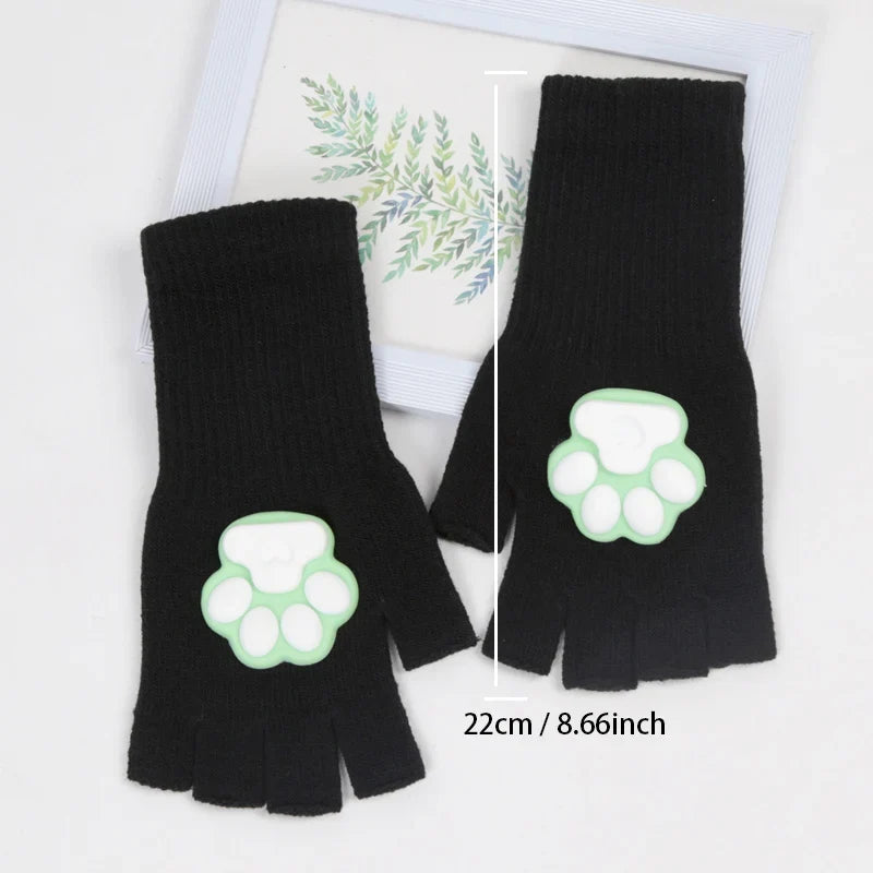 3D Cat Paw Gloves – Y2K Harajuku Punk Streetwear Women Fashion Novelty Gloves Qme