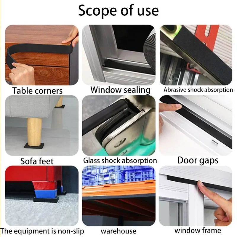 EVA Foam Tape Door & Window Seal Strip – Dustproof & Waterproof Foam Weather Strip Qme