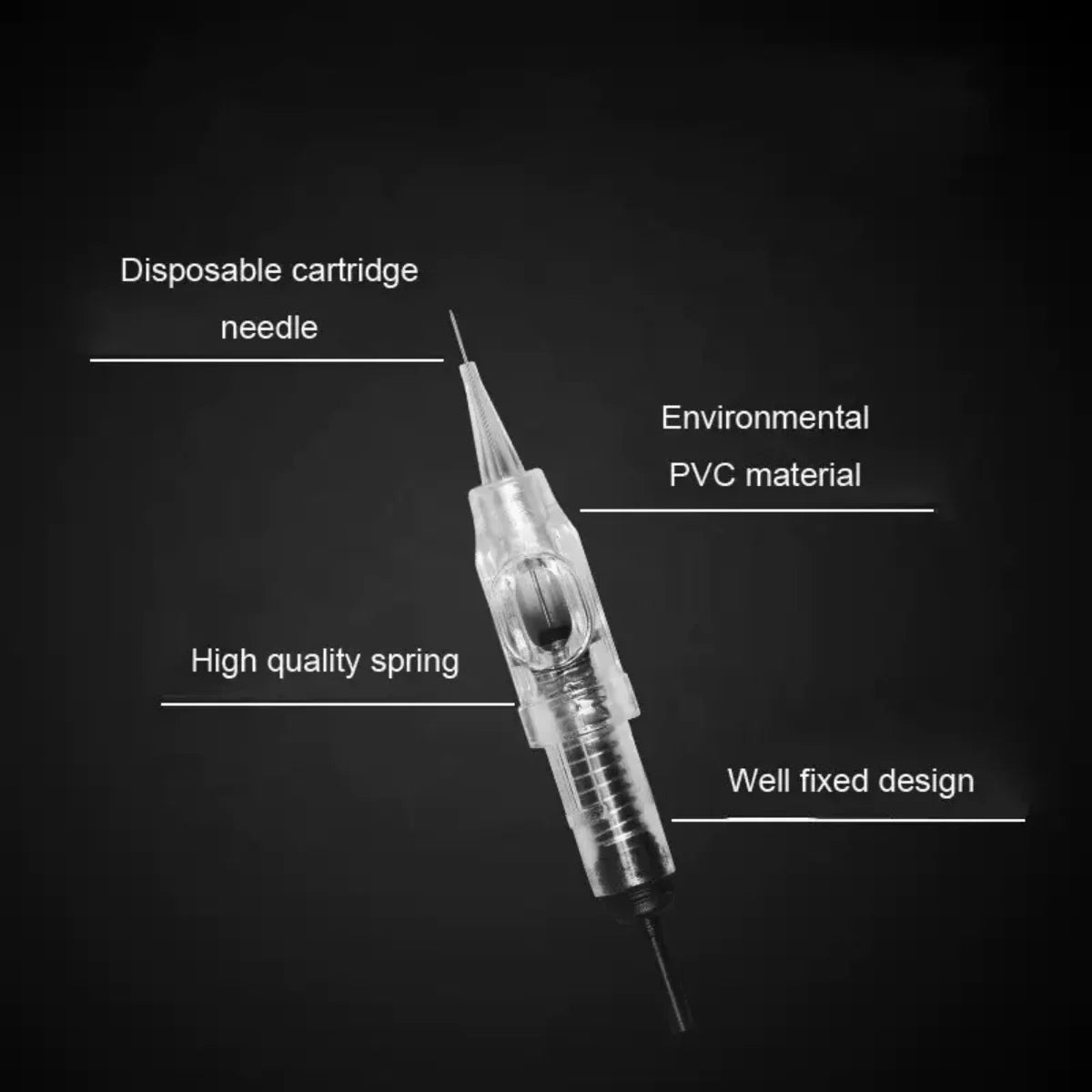 10-Pack PMU Permanent Makeup Cartridge Needles 600D-G Disposable PMU Cartridge Needles Qme