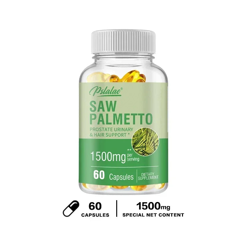 Saw Palmetto Capsules – Prostate, Hair & Vitality Support Herbal Supplement Qst 60 Capsules