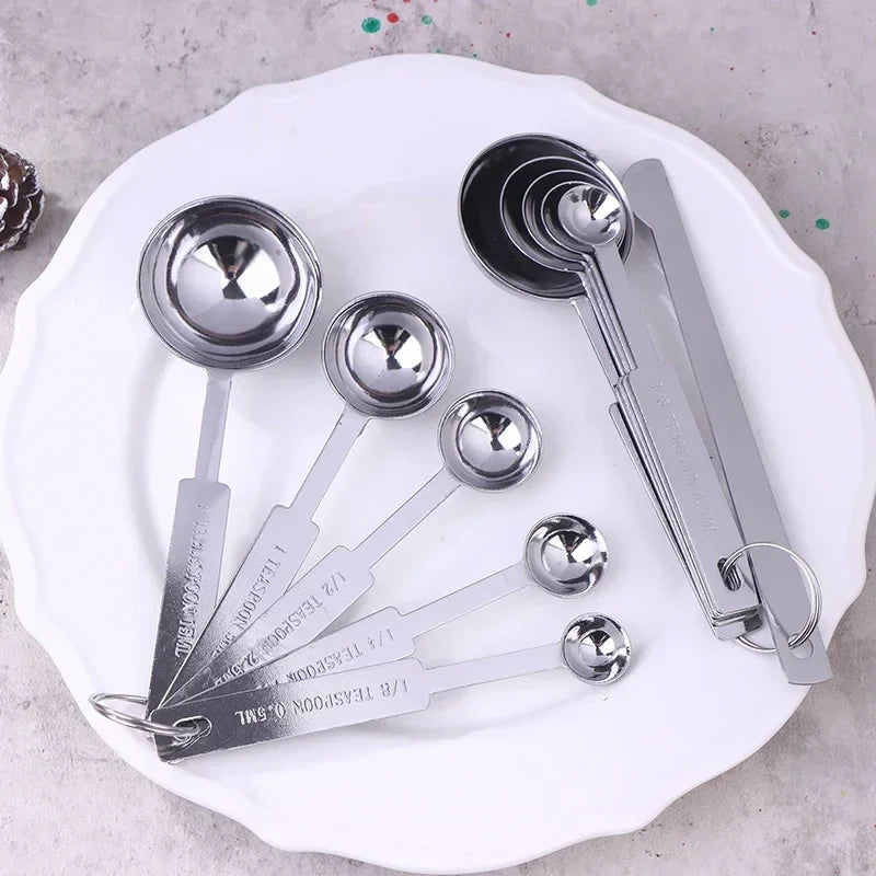 Stackable Stainless Steel Measuring Spoons Set of 5 Measuring Spoon Set Qme