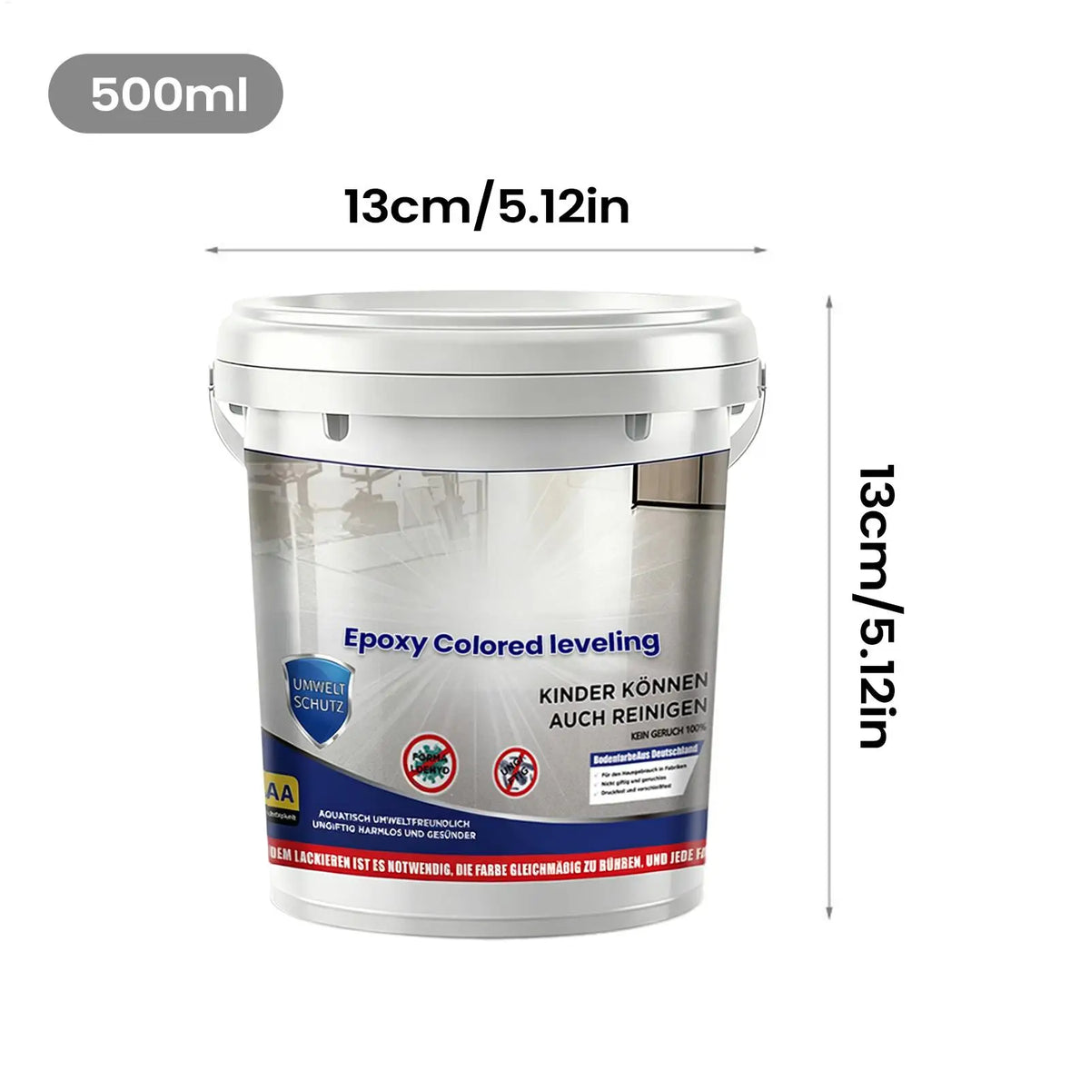 High-Gloss Self-Leveling Garage Floor Paint 500ml | Epoxy Floor Paint Coating Qme