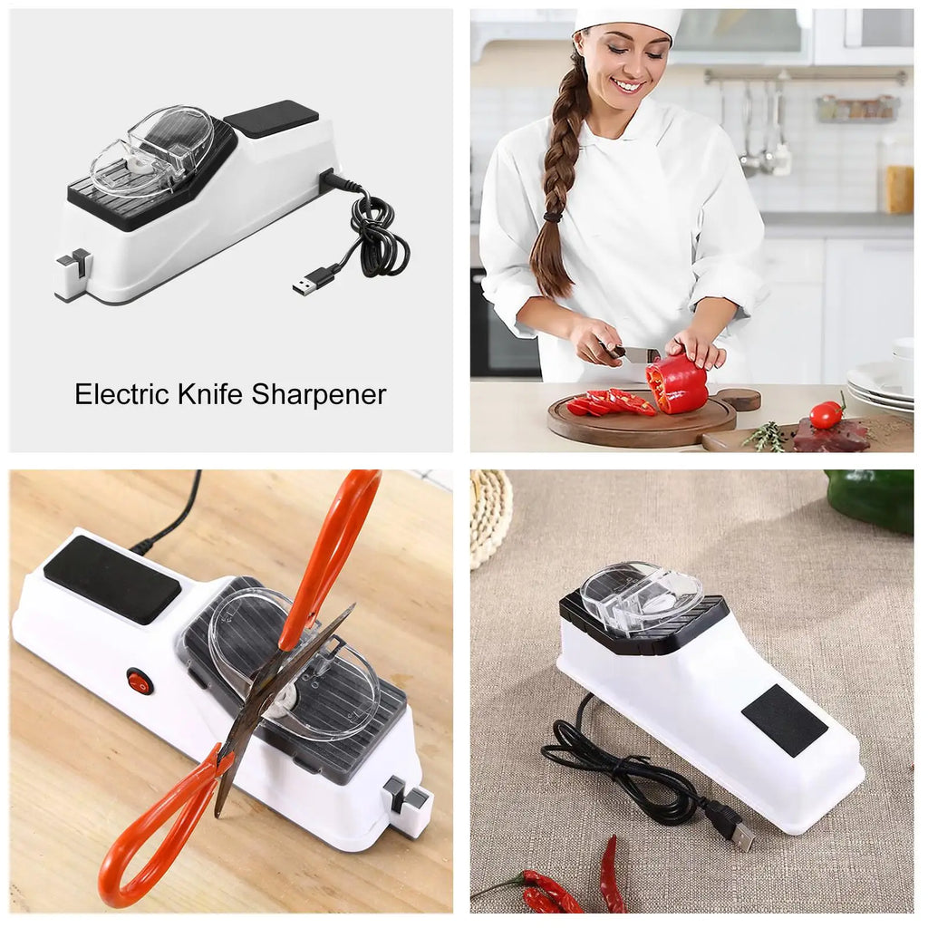 Electric Knife Sharpener – Pro Quick Kitchen Sharpening Tool Electric Knife Sharpener Qme