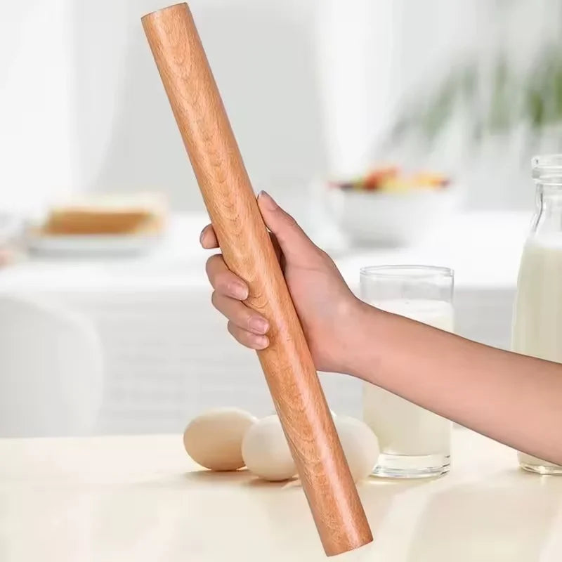 Solid Wood Rolling Pin – Food Grade Non-Stick Dough Tool Wooden Rolling Pin Qst