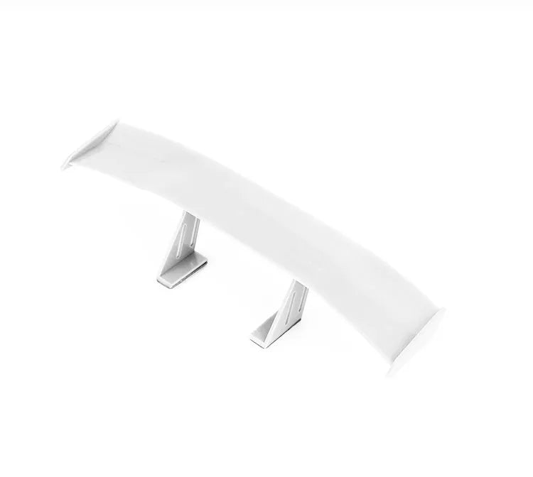 Mini GT Carbon Fiber Style Rear Spoiler Wing | No-Drill Car Spoiler Wing Qme White