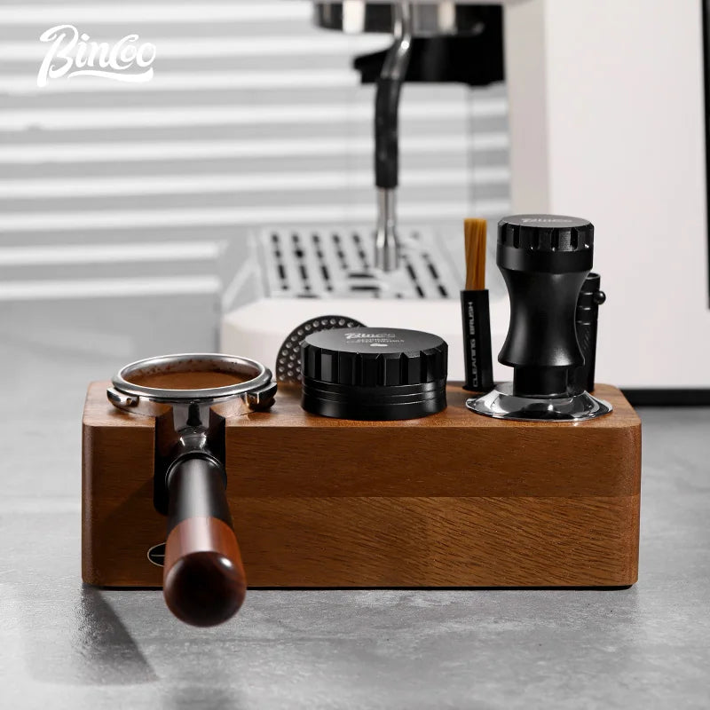 Bincoo Walnut Coffee Tamper & Distributor Set 51mm 58mm Espresso Tamper Set Qst
