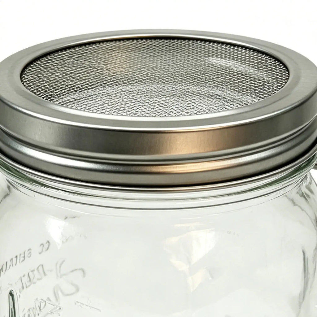 Stackable Clear Glass Wide Mouth Sprouting Jar Kit Sprouting Jar Kit Qme