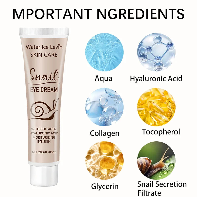 Hydrolyzed Collagen & Snail Essence Eye Cream | Firming Eye Cream Qme