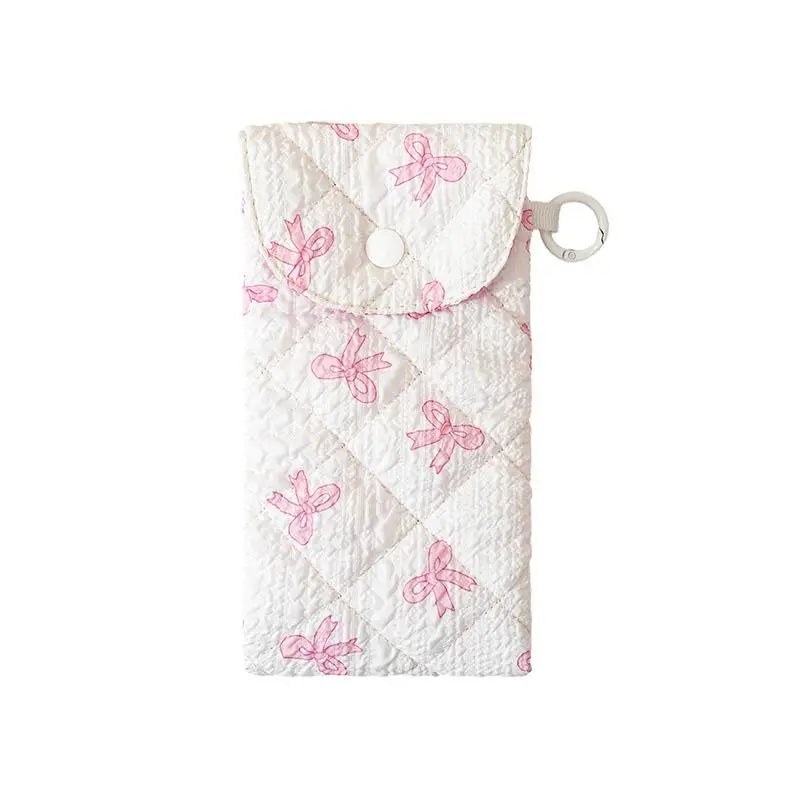 Korean Style Eyeglasses Pouch – Cute Printed Sunglasses Case Eyeglasses Pouch Qst Pink
