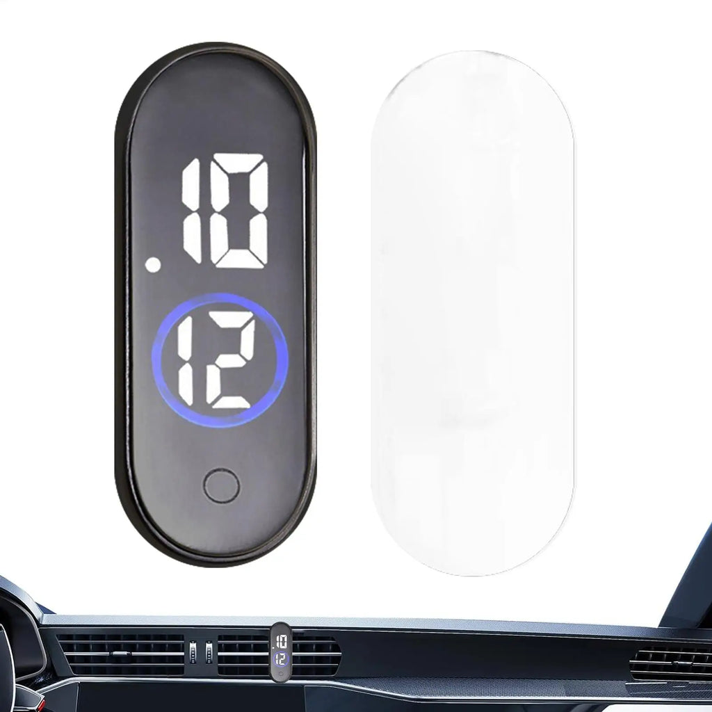 Mini Waterproof Luminous Digital Clock – Car Adhesive Mount Mini Car Clock Qme