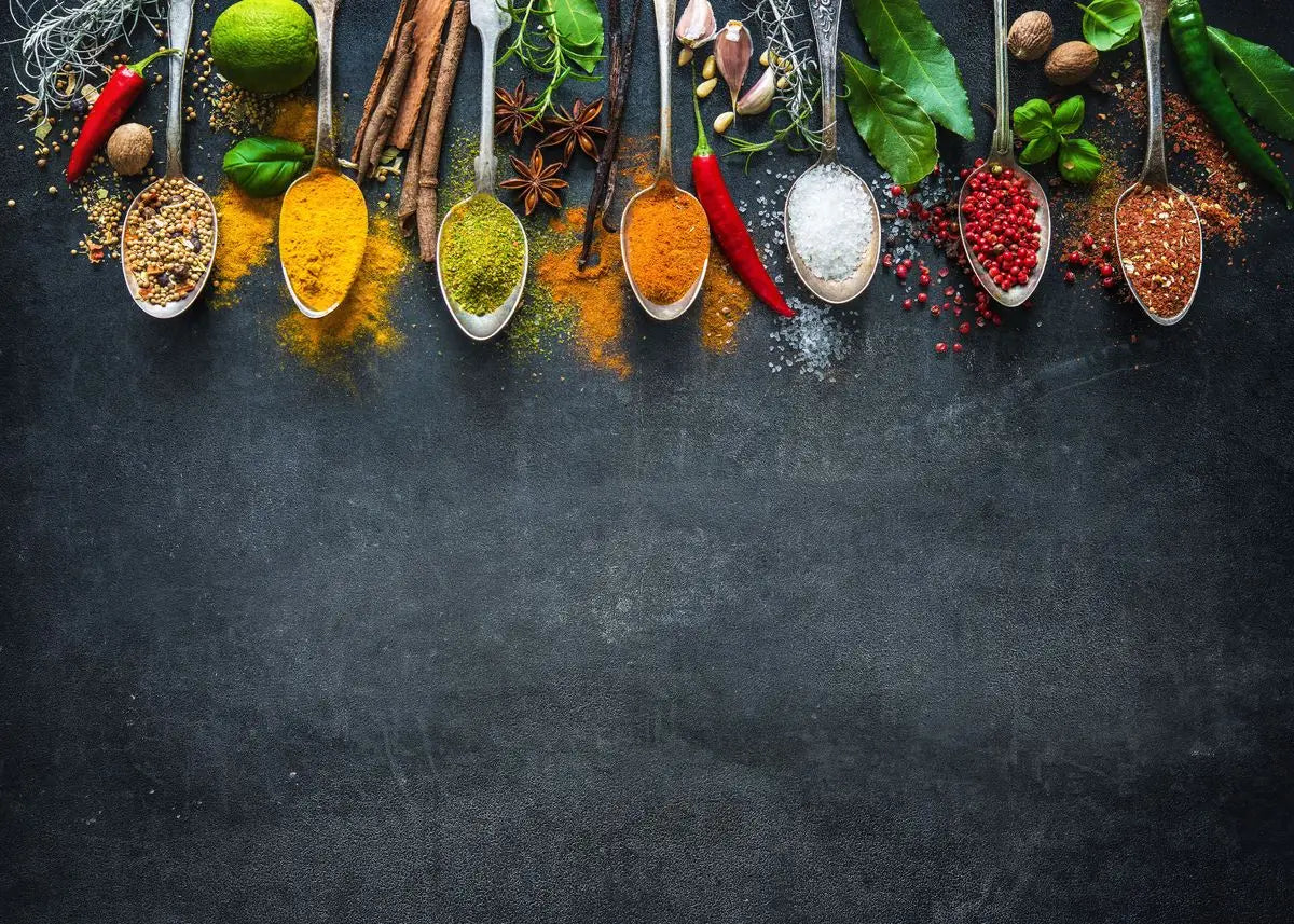 Colorful Spices Canvas Wall Art – Kitchen & Restaurant Decor