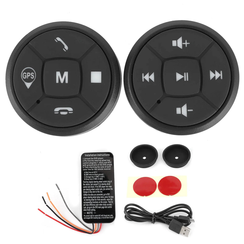 Wireless Steering Wheel Button Controller – Car GPS DVD Volume Car Steering Controller Qme as show