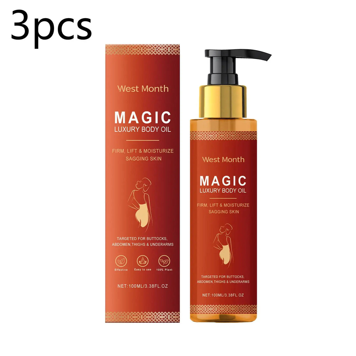 WEST MONTH Firming Body Oil – Lift, Tone & Glow | 100ml Firming Body Oil Qst buy 2 free 1 United States