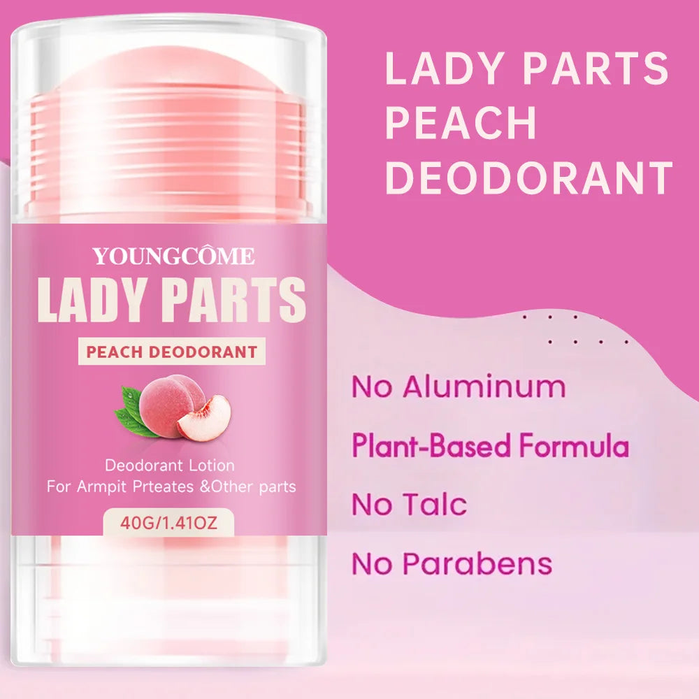 YOUNGCOME Peach Full Body Deodorant Stick – 72-Hour Fresh Body Deodorant Stick Qst