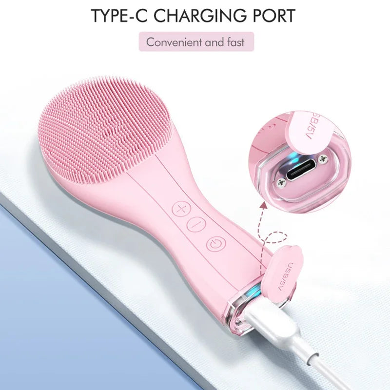 Windaily Electric Silicone Facial Cleansing Brush – IPX7 Facial Cleansing Brush Qst