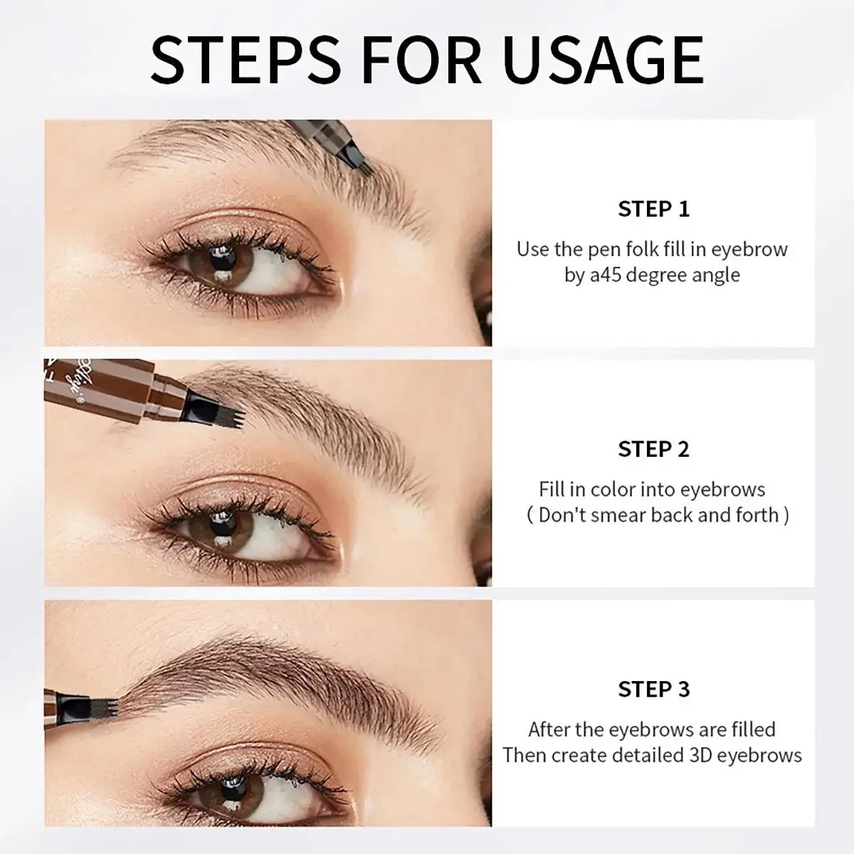 Waterproof Liquid Eyebrow Tattoo Pen | Microblading Brow Makeup Eyebrow Makeup Pen Qme