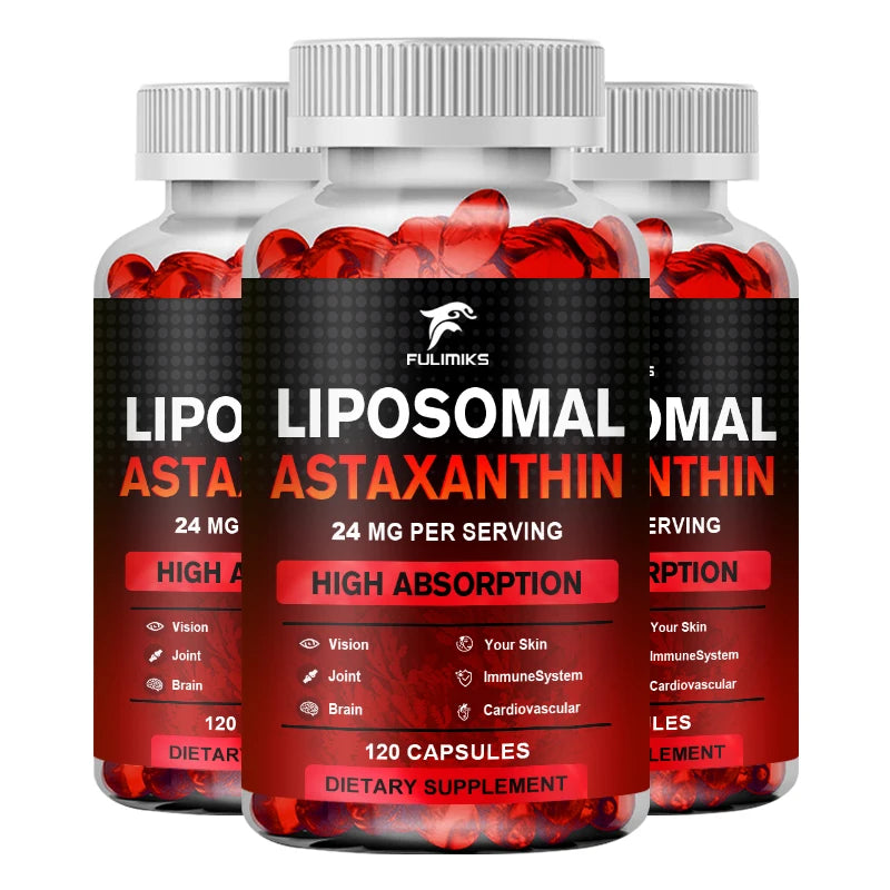 Fulimiks Liposomal Astaxanthin 24mg – Antioxidant Supplement Antioxidant Supplement Qst 120pcs - 3 BOX