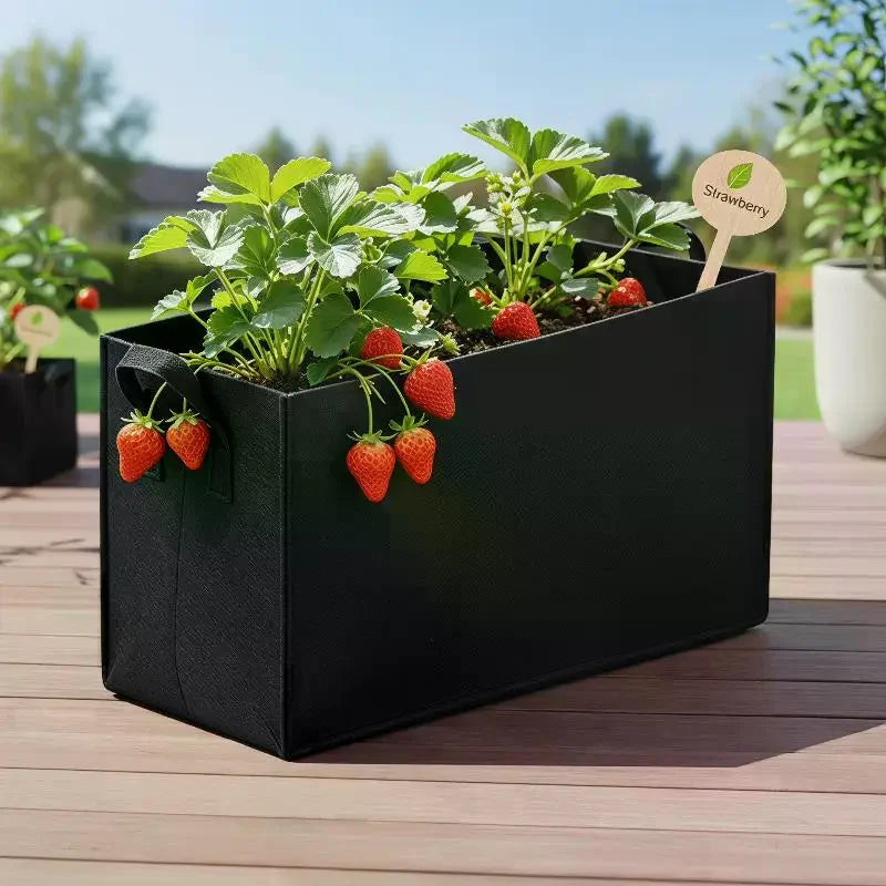 Rectangular Fabric Grow Bag | Breathable Non-Woven Planter Pot Fabric Grow Bag Qme