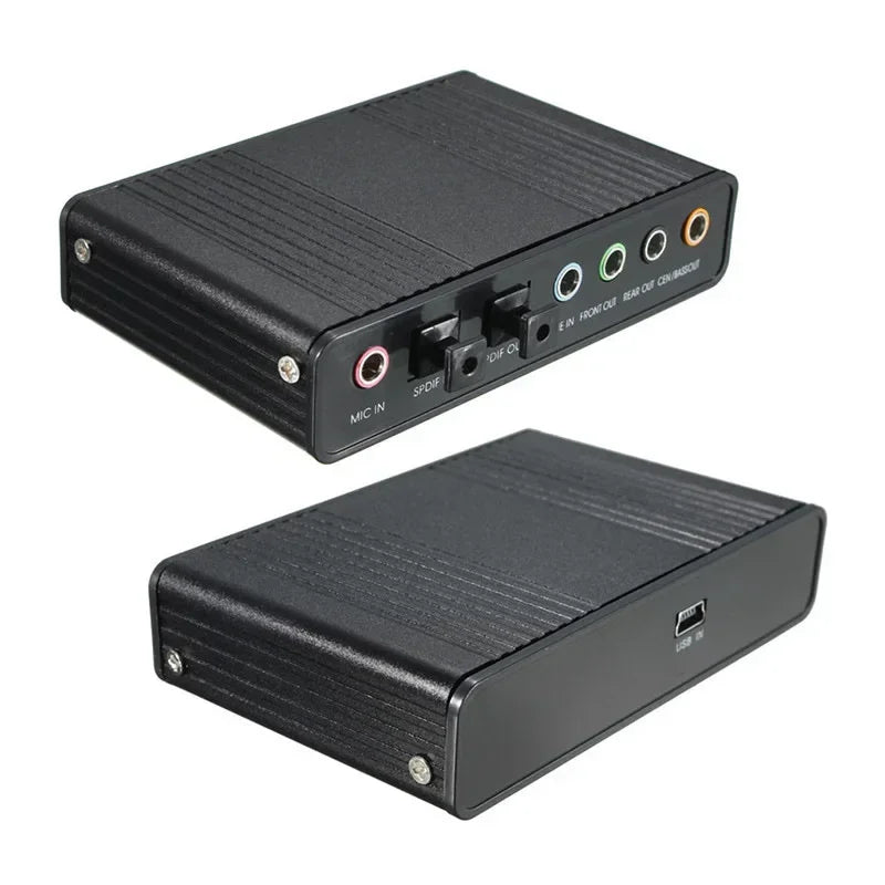 Qme USB 5.1 External Sound Card Optical Audio Adapter USB Sound Card Qme