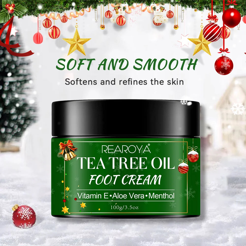 REAROYA Tea Tree Oil Foot Cream – Heel & Dry Skin Care 30g/60g Foot Cream Qst