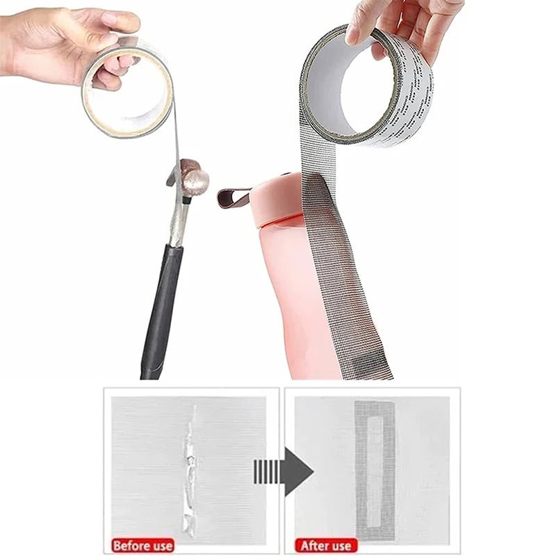 Window Screen Repair Tape Self-Adhesive Mesh Patch 5/10cm Screen Repair Tape Qst