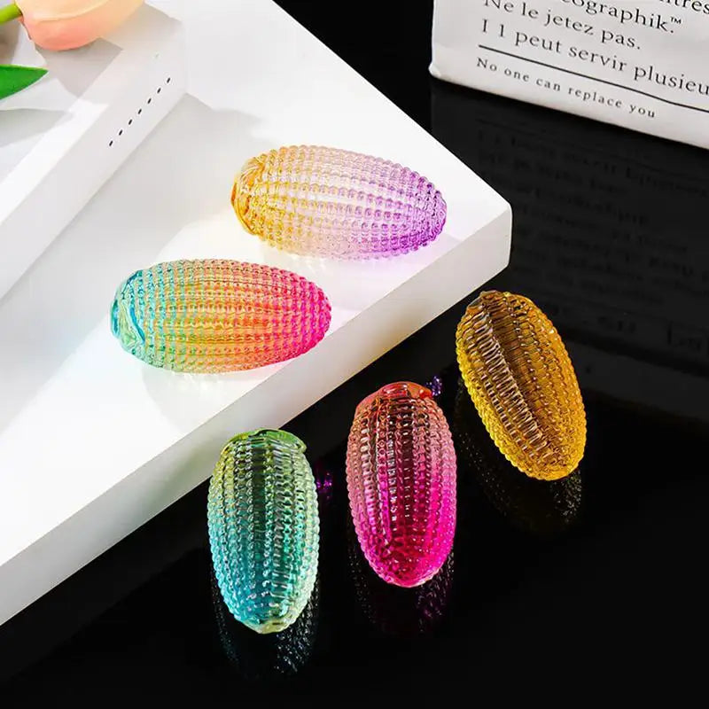 Crystal Corn Ornament – Glass Good Luck Desktop Decor Prop Decorative Ornament Qme