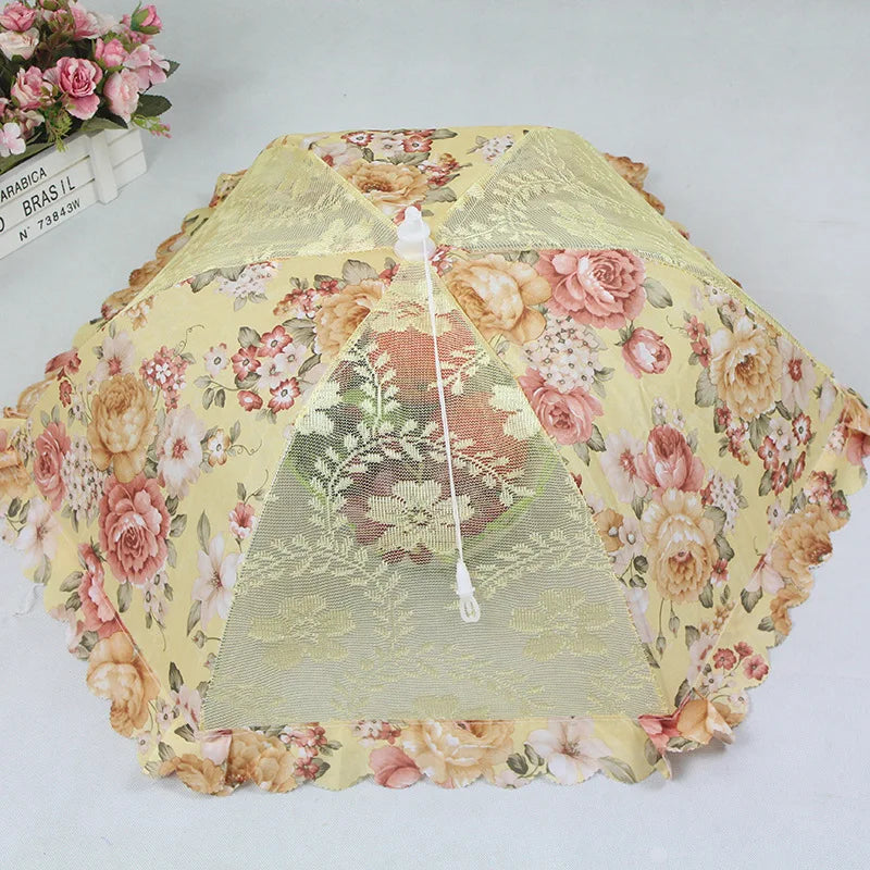 Umbrella Food Cover Foldable Mesh Table Cover 80cm | 3 Colors Mesh Food Cover Qme