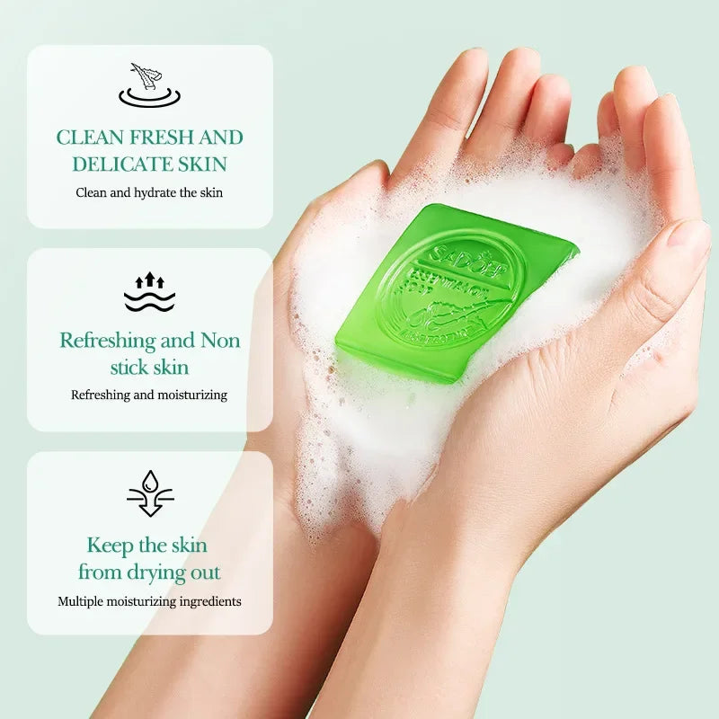 SADOER Aloe Vera Foaming Face Wash Soap – Moisturizing & Firming Foaming Facial Cleanser Qme