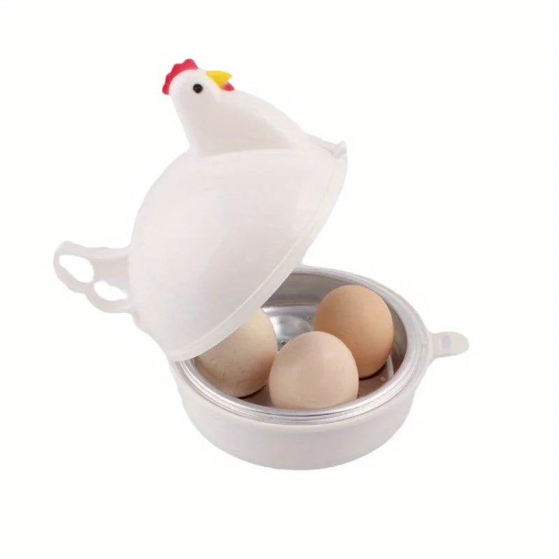 Chicken Shaped Microwave Egg Steamer – Cooks 1 to 4 Eggs Microwave Egg Cooker Qme