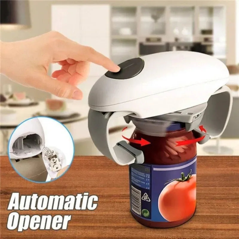 Electric Smooth Edge Can Opener – Automatic Jar & Bottle Opener Electric Can Opener Qme