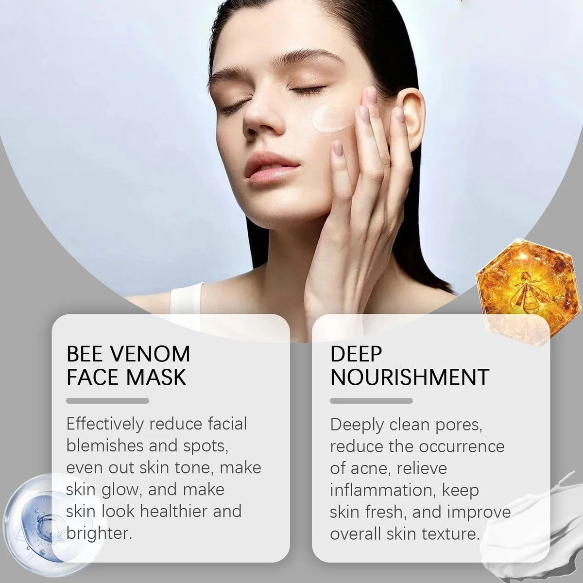 Propolis Facial Mask – Moisturizing, Brightening & Pore Purifying Facial Sheet Mask Qme