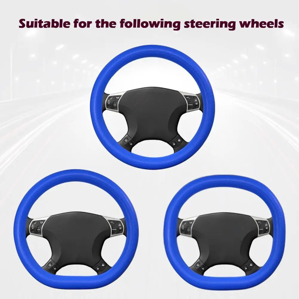 Silicone Steering Wheel Cover – Non-Slip & Sweat-Absorbent Steering Wheel Cover Qme