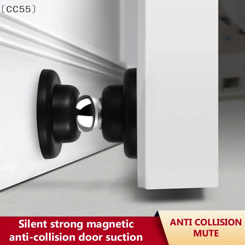 Stainless Steel Magnetic Door Stopper – Wall & Floor Mount Magnetic Door Stopper Qst