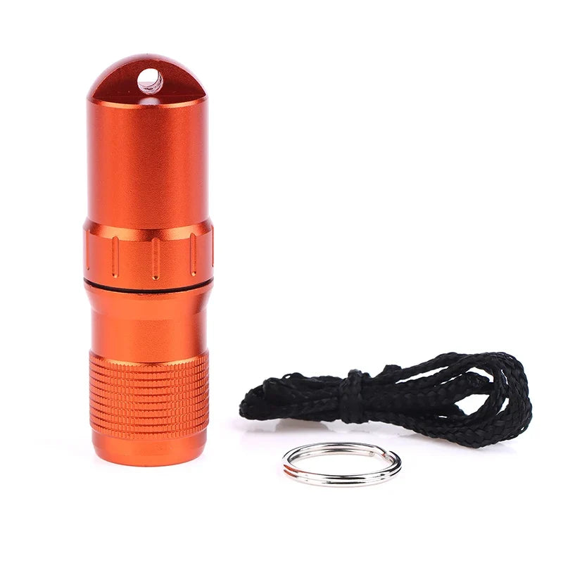 Waterproof Aluminum Pill Case – Airtight EDC Capsule Container EDC Capsule Case Qme Orange