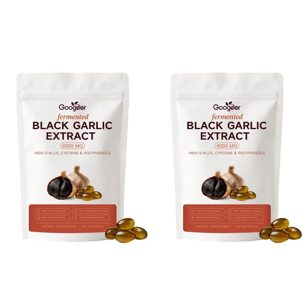 Fermented Black Garlic Extract Softgels – SAC & Polyphenols Herbal Supplement Qst 2 bottles 120 pieces