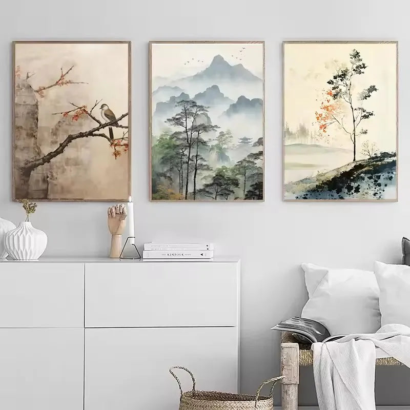 Zen Minimalist Landscape Canvas Print | Frameless Wall Art Canvas Wall Art Qst